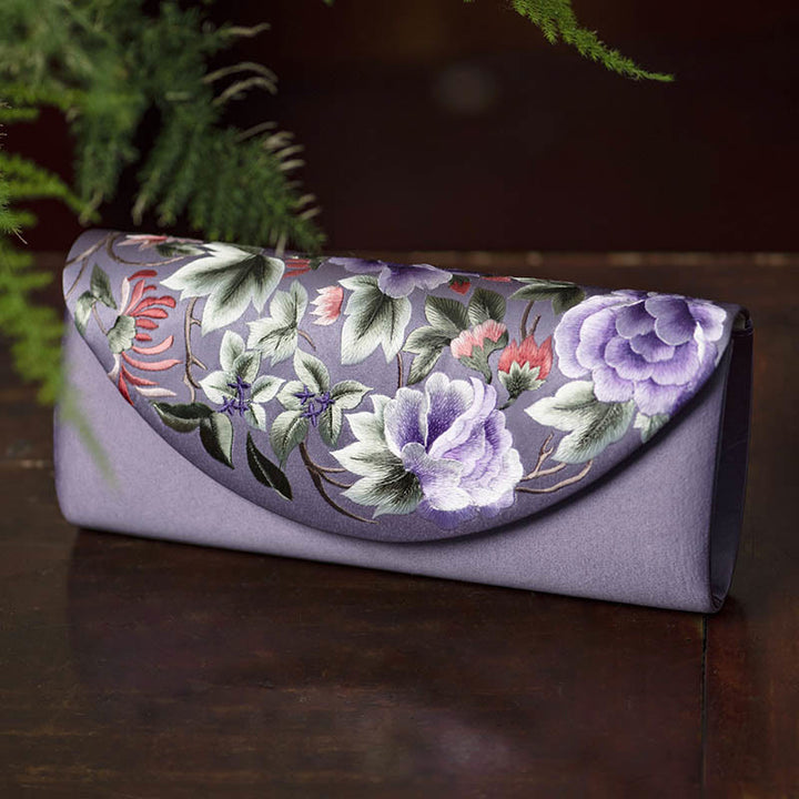 Borsa a tracolla per lo shopping da sposa con ricamo Buddha Stones Su