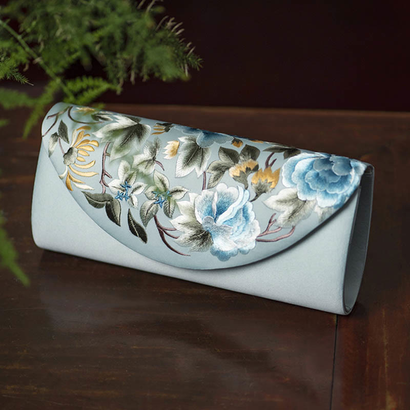 Borsa a tracolla per lo shopping da sposa con ricamo Buddha Stones Su