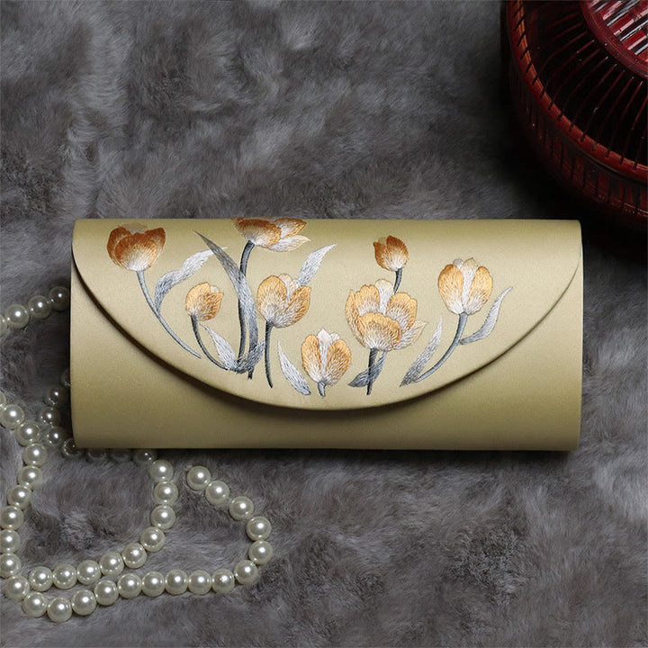 Borsa a tracolla per lo shopping da sposa con ricamo Tulipano Su , Buddha Stones
