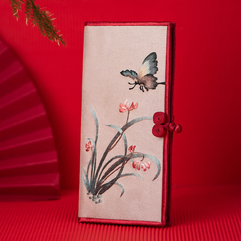 Buddha Stones Butterfly Orchid Su Ricamo Viaggio Shopping Borsa Borsa