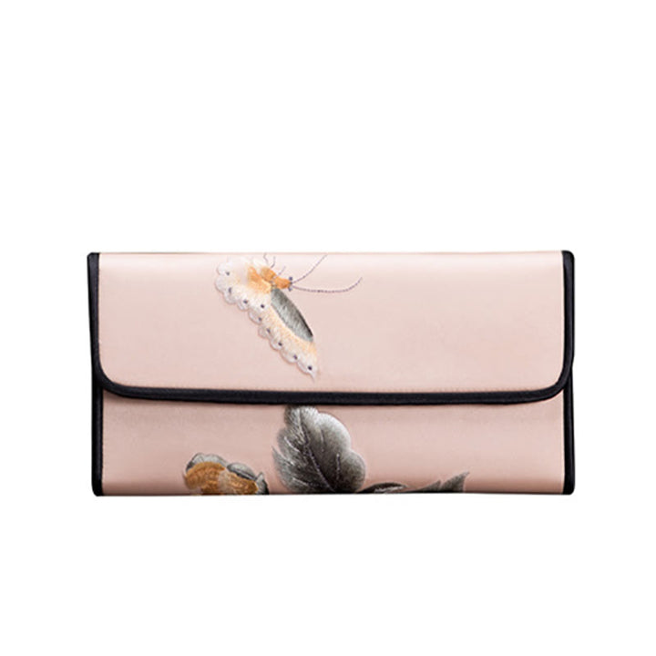 Buddha Stones Peony Flower Su Ricamo Viaggio Shopping Borsa Lunga Borsa a Mano