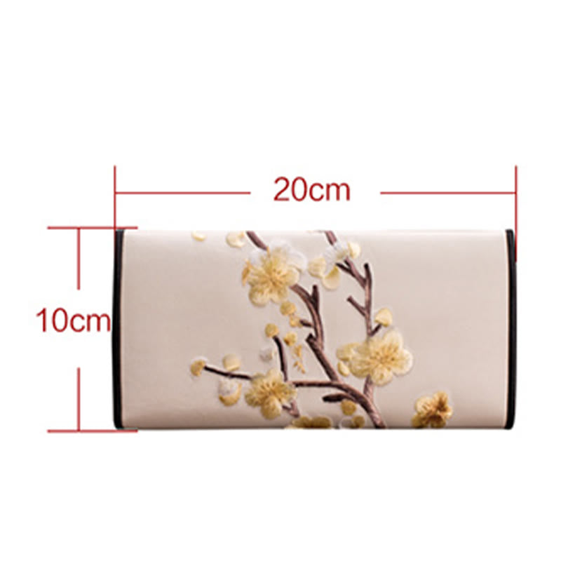Buddha Stones Plum Bossom Su Ricamo Viaggio Shopping Borsa Lunga Borsa a Mano