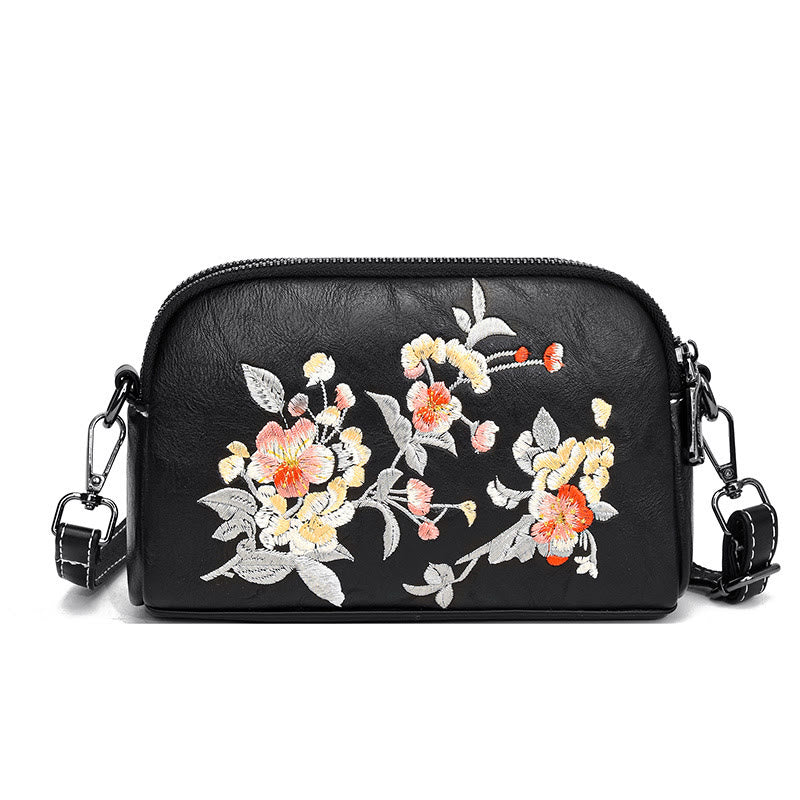 Buddha Stones Peonia Melograno Fiori Su Ricamo Viaggio Borsa per la spesa Borsa a tracolla Borsa a tracolla
