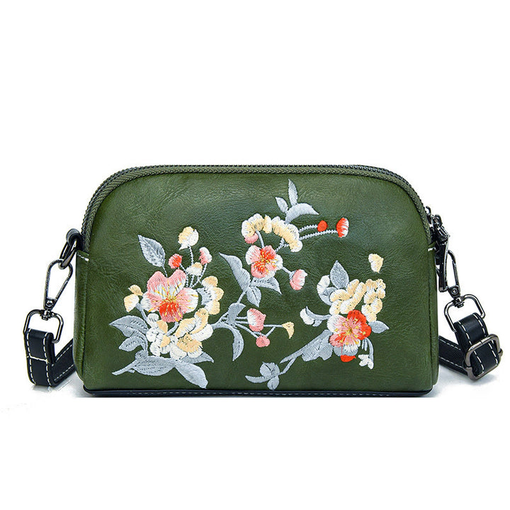 Buddha Stones Peonia Melograno Fiori Su Ricamo Viaggio Borsa per la spesa Borsa a tracolla Borsa a tracolla