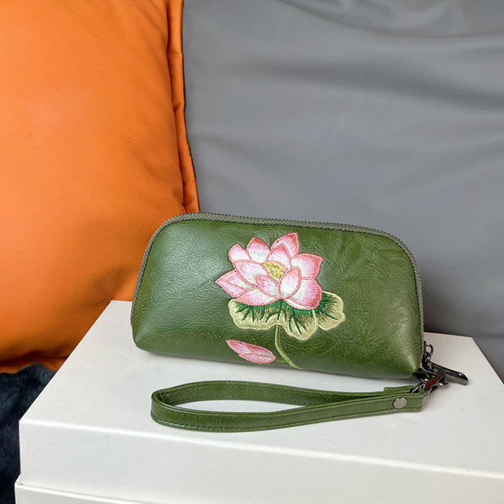 Buddha Stones Lotus Su Ricamo Viaggio Shopping Borsa Borsa