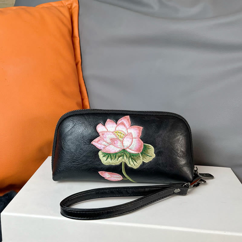Buddha Stones Lotus Su Ricamo Viaggio Shopping Borsa Borsa