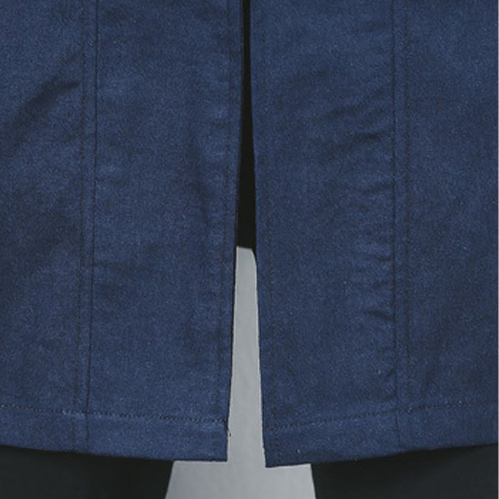 Cappotto da uomo in lino con bottoni a forma di rana, lunghezza media , Buddha Stones Fall Zen Clothing - image 12