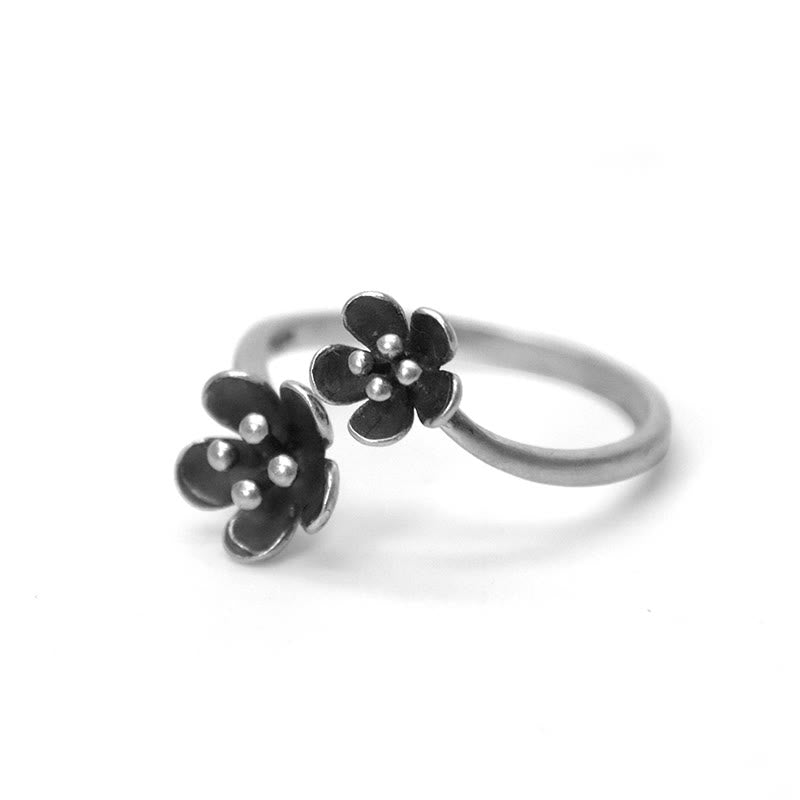 Anello con fiori in argento sterling 925 Buddha Stones - image 8