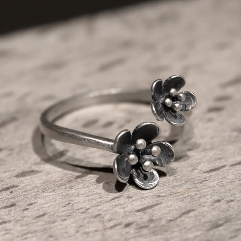 Anello con fiori in argento sterling 925 Buddha Stones - image 3