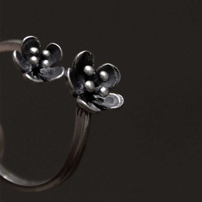Anello con fiori in argento sterling 925 Buddha Stones - image 7