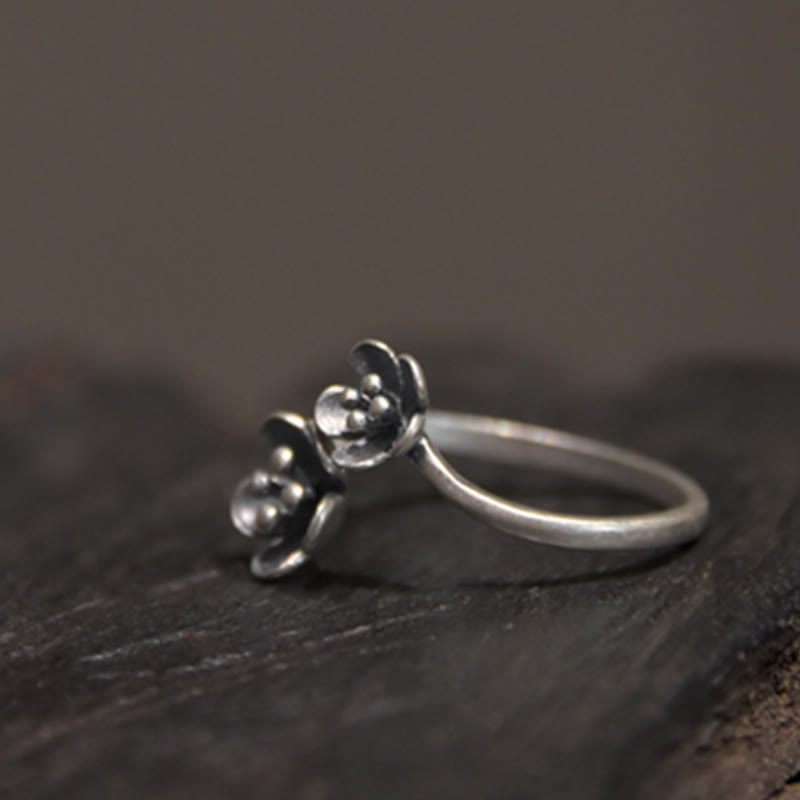 Anello con fiori in argento sterling 925 Buddha Stones - image 4