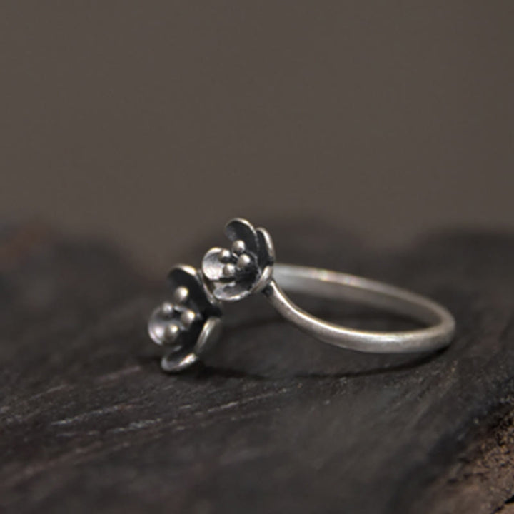 Anello con fiori in argento sterling 925 Buddha Stones - image 4