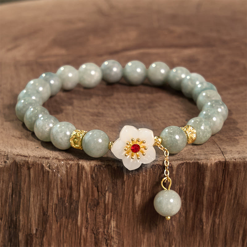 Braccialetto Buddha Stones Jade Abundance Flower