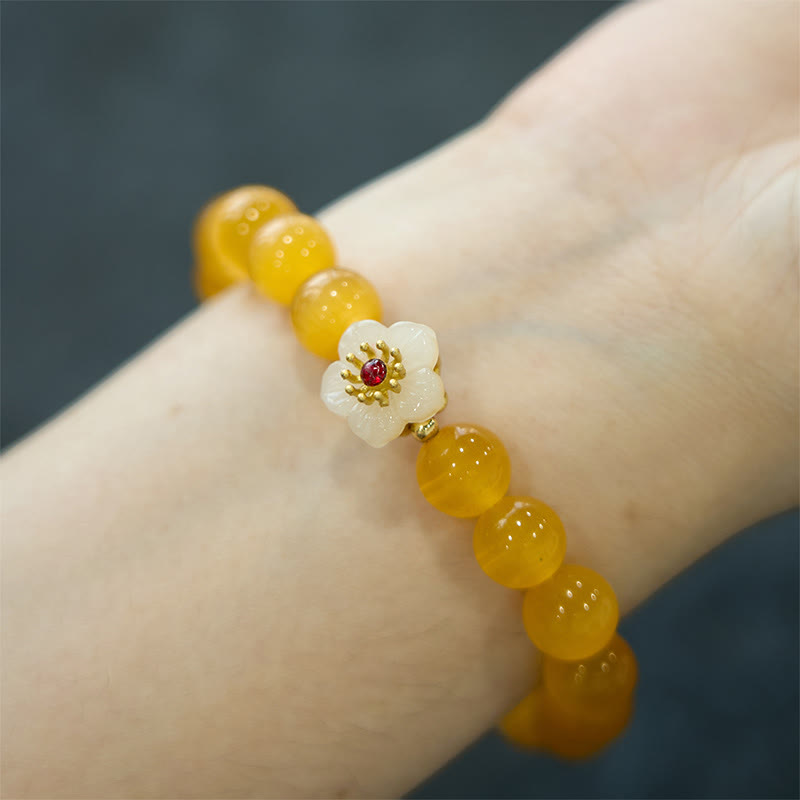 Braccialetto Buddha Stones Cat's Eye Chrysoberyl Flower Love - image 17
