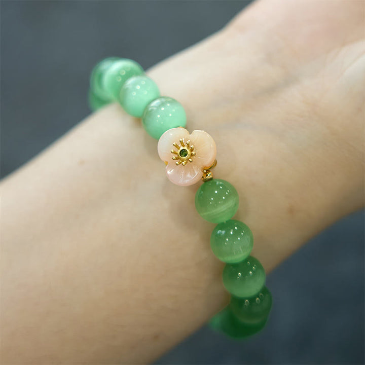 Braccialetto Buddha Stones Cat's Eye Chrysoberyl Flower Love - image 11