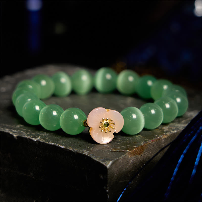 Braccialetto Buddha Stones Cat's Eye Chrysoberyl Flower Love - image 7