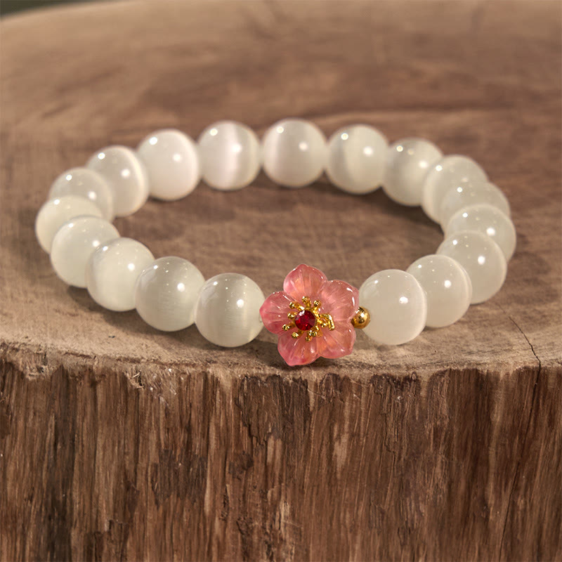 Braccialetto Buddha Stones Cat's Eye Chrysoberyl Flower Love - image 1