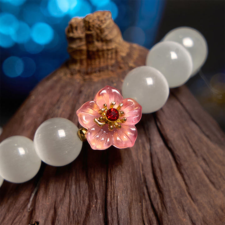 Braccialetto Buddha Stones Cat's Eye Chrysoberyl Flower Love - image 2