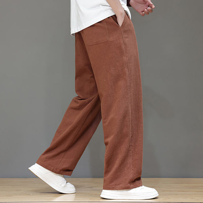 Pantaloni da uomo estivi a gamba dritta con tasche , Buddha Stones - image 42