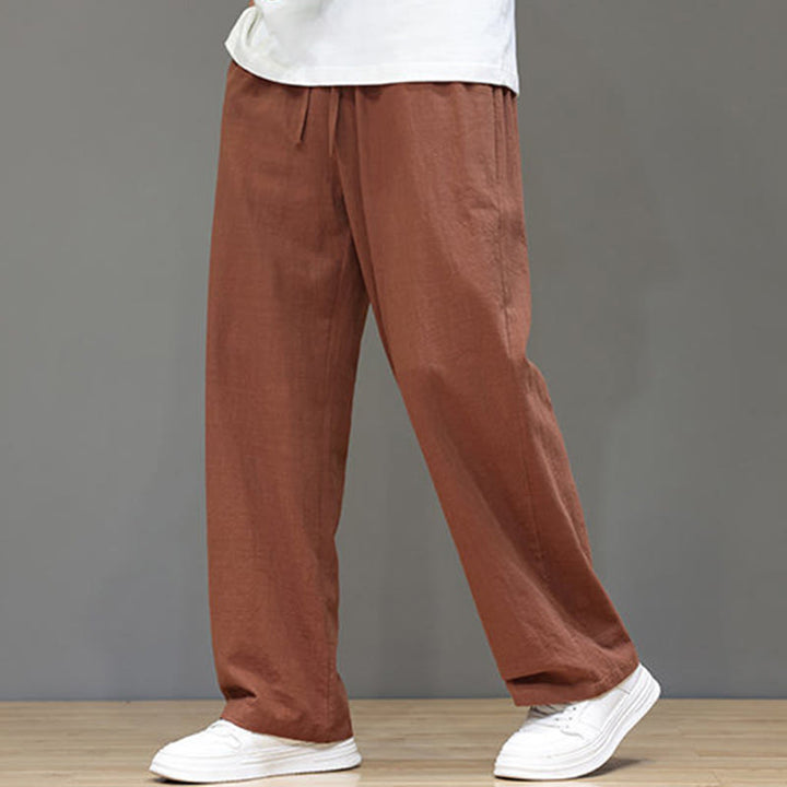 Pantaloni da uomo estivi a gamba dritta con tasche , Buddha Stones - SandyBrown - US/UK/AU46, EU56 (5XL) - image 39