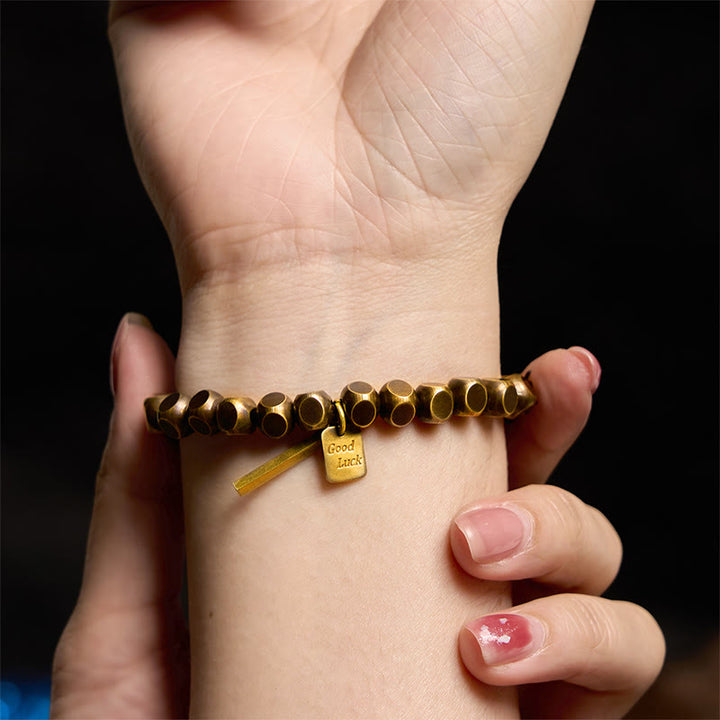Braccialetto Buddha Stones Rame Buona Fortuna Ricchezza