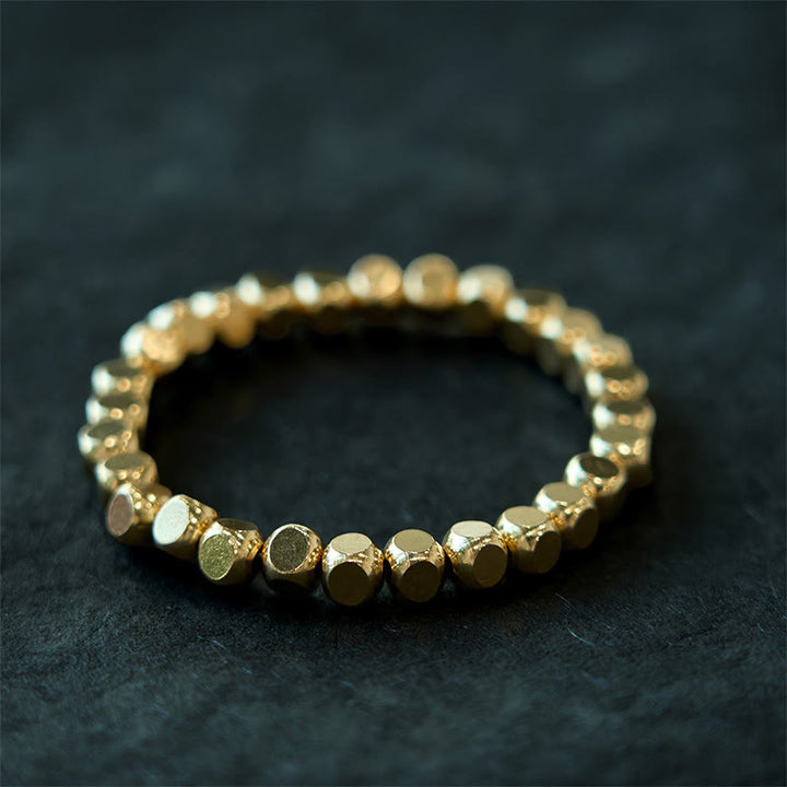 Braccialetto portafortuna curativo in ottone e rame Buddha Stones. - image 10