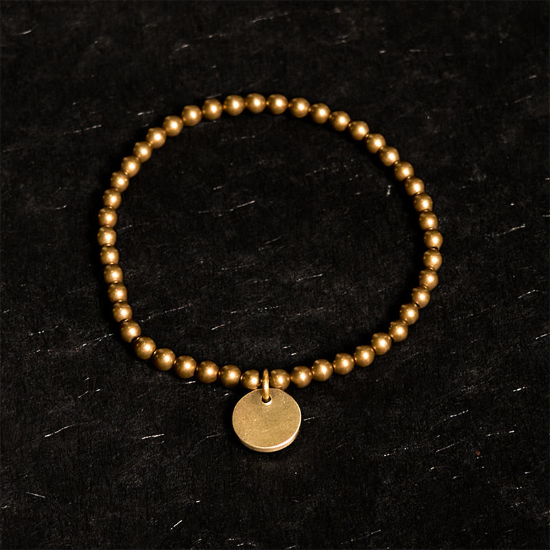 Bracciale con equilibrio in ottone e rame con Buddha Stones Amekaji - image 1