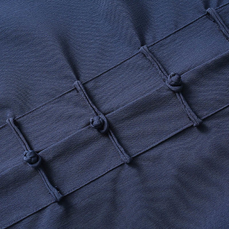 Set di 2 pezzi di abiti tradizionali da uomo con bottoni a rana, camicia a maniche lunghe e pantaloni, in Buddha Stones - image 3