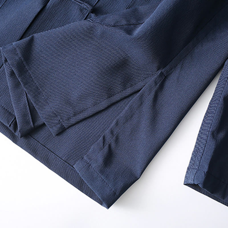 Set di 2 pezzi di abiti tradizionali da uomo con bottoni a rana, camicia a maniche lunghe e pantaloni, in Buddha Stones - image 6