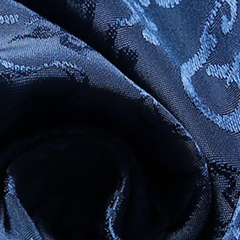 Buddha Stones 2 pezzi da uomo Tang Suit Koi Fish Pattern Frog-Button manica lunga camicia pantaloni set - image 13