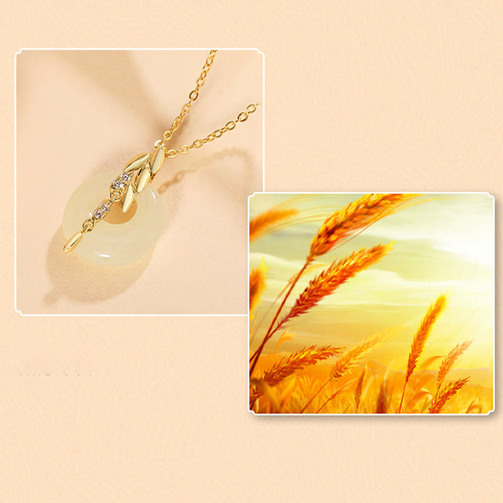Collana con ciondolo portafortuna in argento sterling 925 con pietre Buddha Stones Hetian