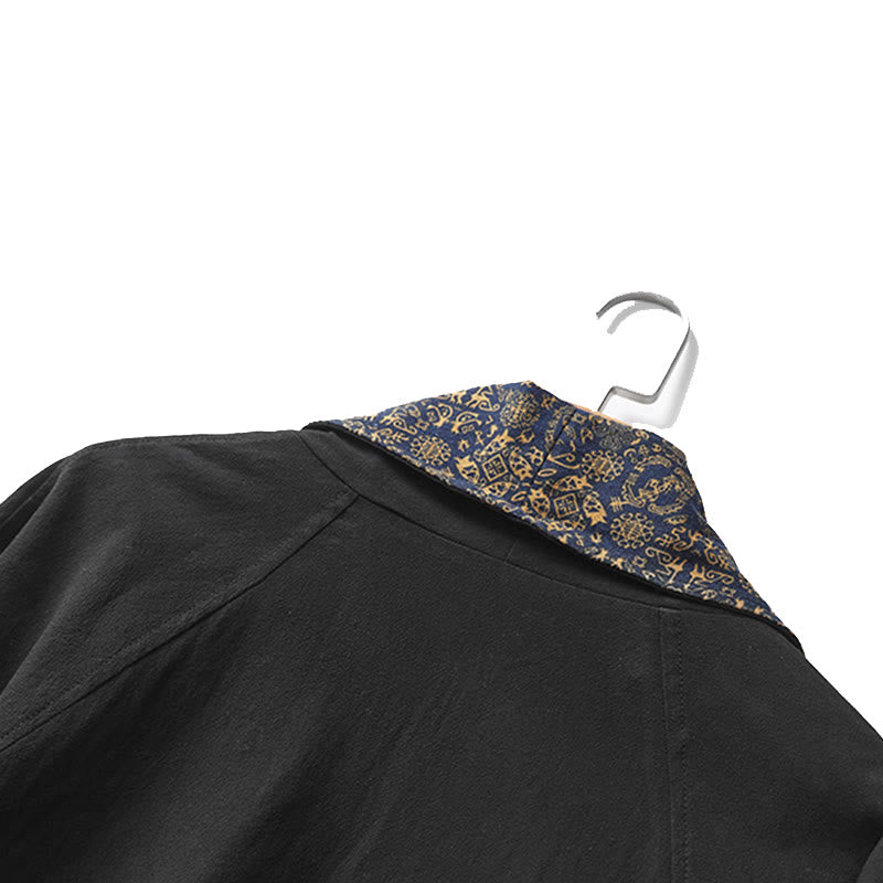 Cappotto doppiopetto in cotone di media lunghezza da uomo Buddha Stones Fall - image 11