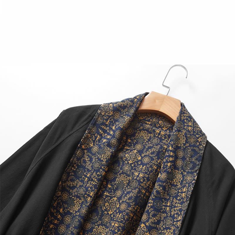 Cappotto doppiopetto in cotone di media lunghezza da uomo Buddha Stones Fall - image 10