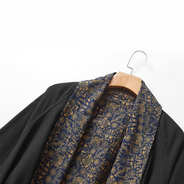 Cappotto doppiopetto in cotone di media lunghezza da uomo Buddha Stones Fall - image 10