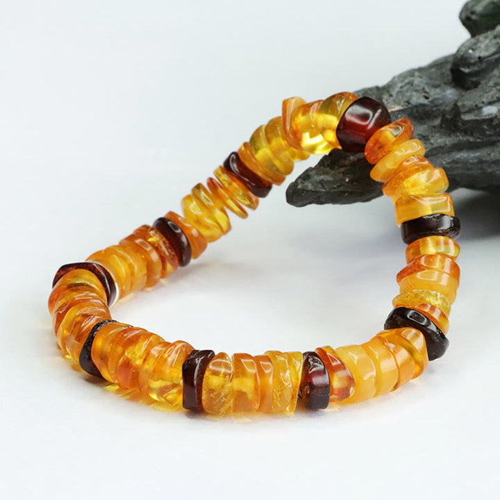 Braccialetto Buddha Stones Ambra Peace Buckle Confidence