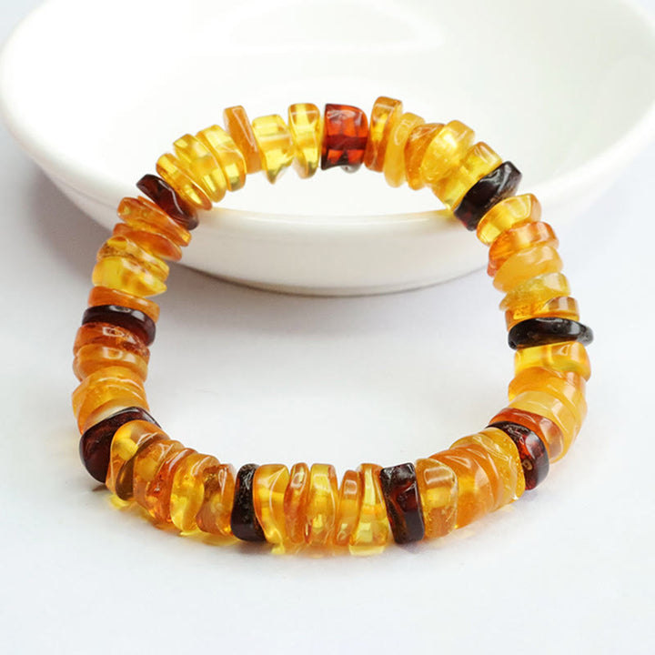 Braccialetto Buddha Stones Ambra Peace Buckle Confidence