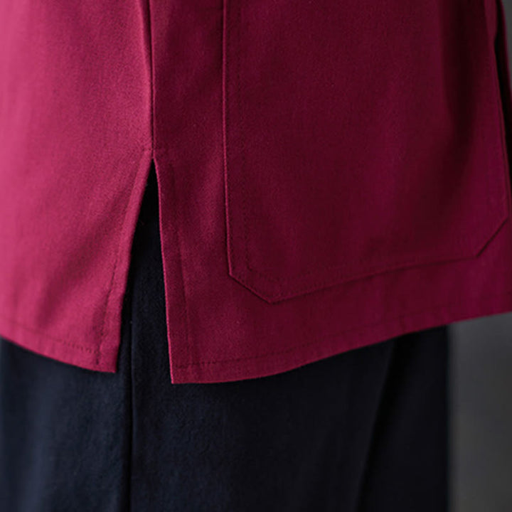 Camicia a maniche lunghe e pantaloni da donna Buddha Stones con bottoni a rana, abbigliamento da meditazione - image 13