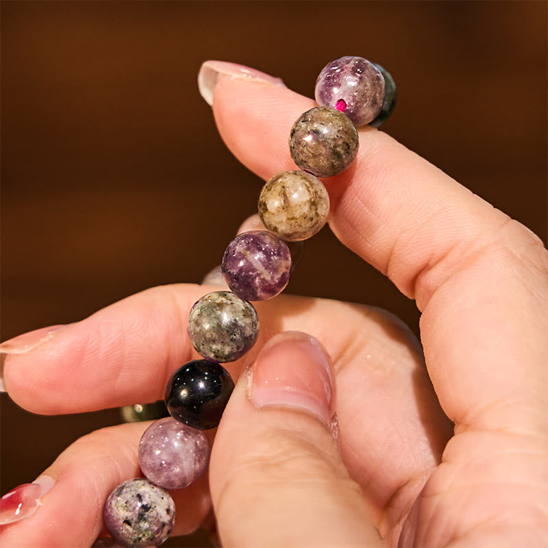 Braccialetto positivo Buddha Stones Rainbow Tormalina