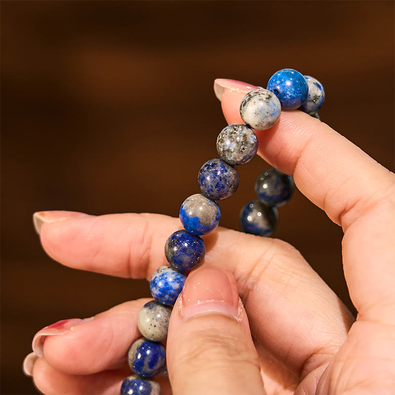 Braccialetto positivo per la cura di sé con pietra di Buddha, lazurite e lapislazzuli - image 5
