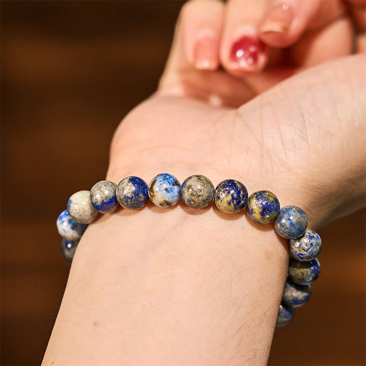 Braccialetto positivo per la cura di sé con pietra di Buddha, lazurite e lapislazzuli - image 4
