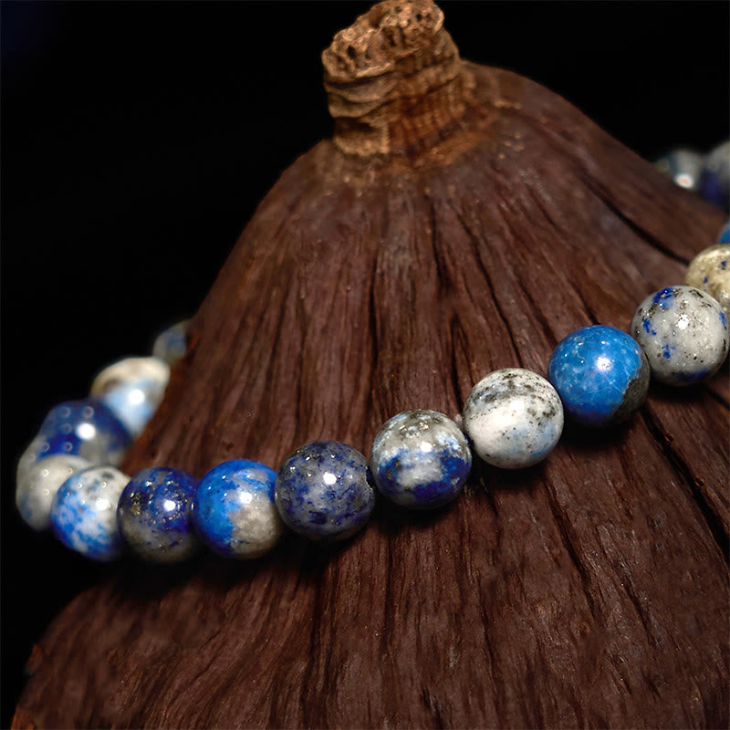 Braccialetto positivo per la cura di sé con pietra di Buddha, lazurite e lapislazzuli - image 2