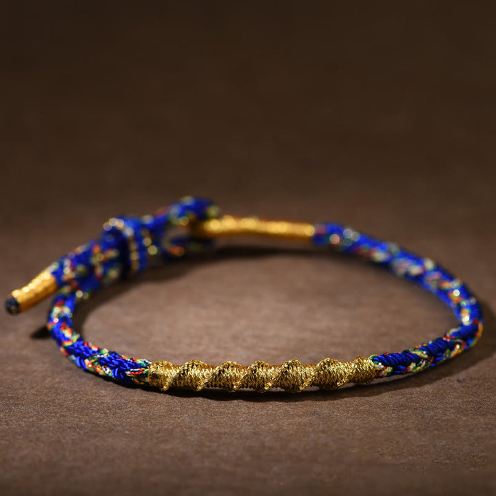 Braccialetto intrecciato con Buddha Stones, zodiaco cinese, portafortuna e forza, fatto a mano. - Topo blu (circonferenza del polso 14-17 cm) - image 10