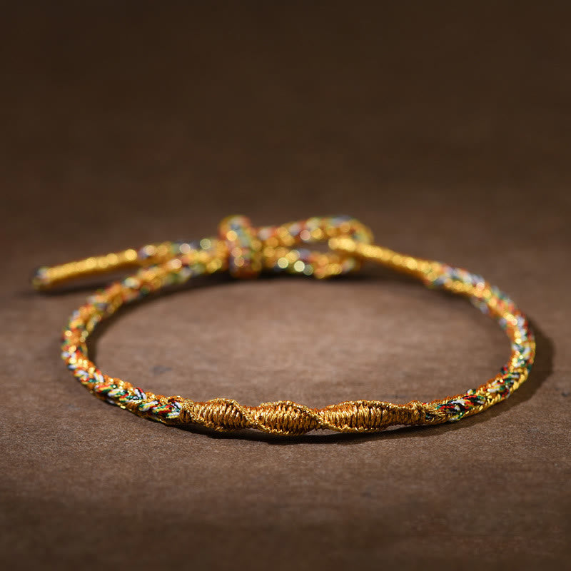 Braccialetto intrecciato con Buddha Stones, zodiaco cinese, portafortuna e forza, fatto a mano. - Drago/Serpente Giallo (Circonferenza del polso 14-17 cm) - image 3