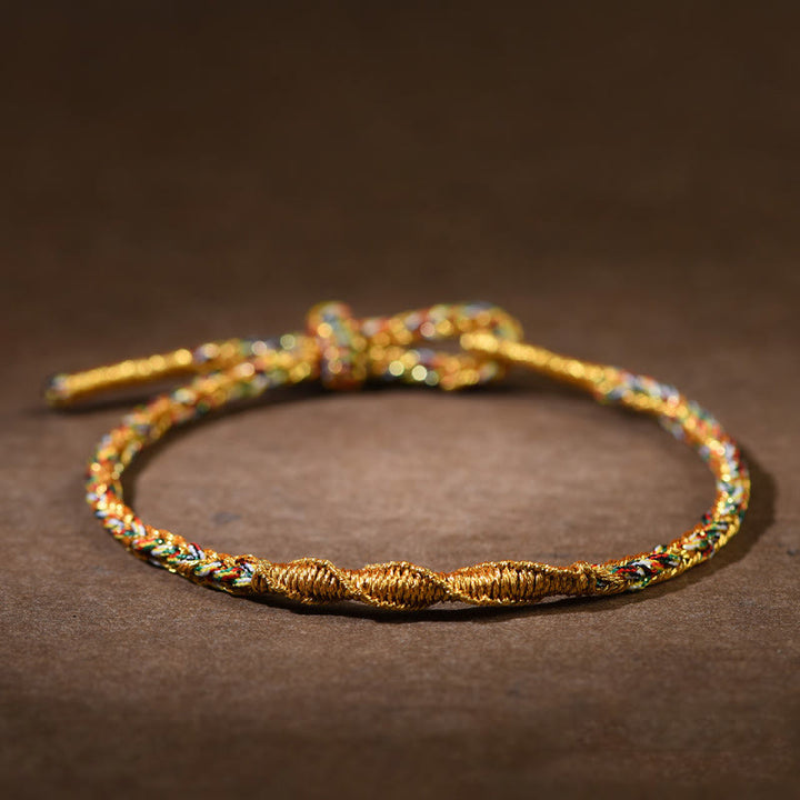 Braccialetto intrecciato con Buddha Stones, zodiaco cinese, portafortuna e forza, fatto a mano. - Drago/Serpente Giallo (Circonferenza del polso 14-17 cm) - image 3