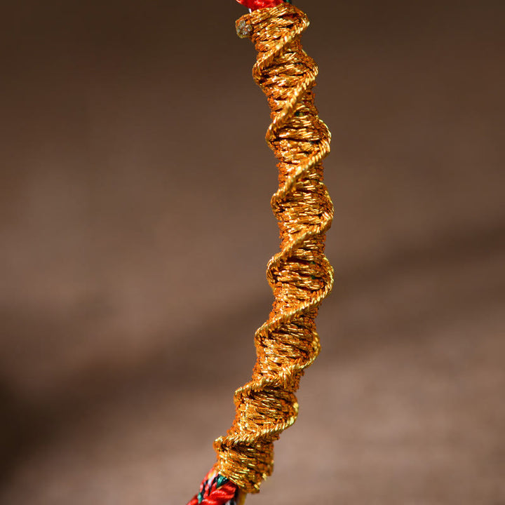 Braccialetto intrecciato con Buddha Stones, zodiaco cinese, portafortuna e forza, fatto a mano. - image 4
