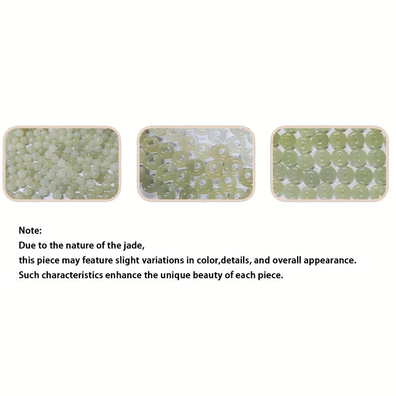 Buddha Stones 925 Sterling Silver Hetian Jade Naturale Nuvole di Buon Auspicio Abbondanza