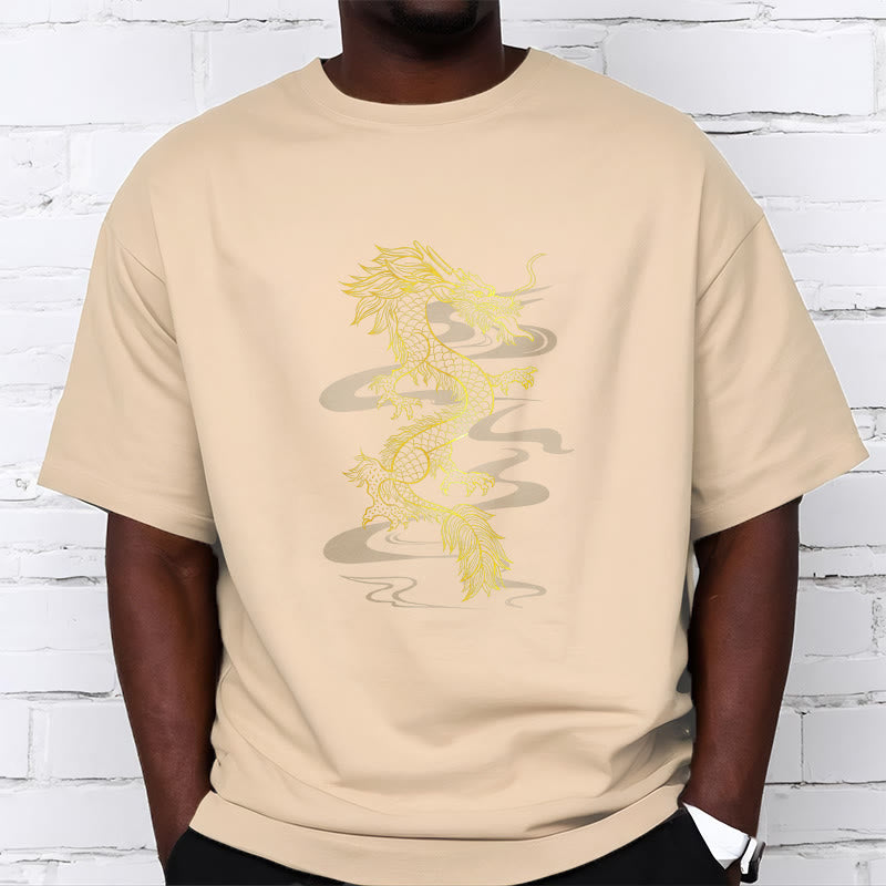 Maglietta in cotone con motivo Buddha Stones Golden Dragon - image 13