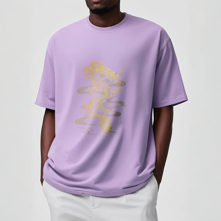 Maglietta in cotone con motivo Buddha Stones Golden Dragon - image 17