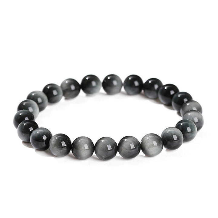 Braccialetto Buddha Stones Natural Eagle's Eye Stone Coraggio Positivo