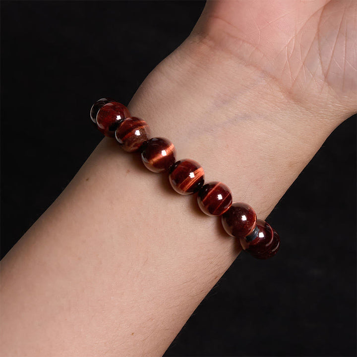 Buddha Stones Bracciale con perle curative in occhio di tigre naturale - image 16